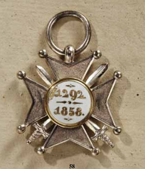 Merit Order of Adolph of Nassau, Military Division, IV Class Cross Reverse