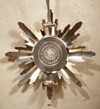 Albert Order, Type II, Civil Division, Grand Cross Breast Star (in gold) Reverse