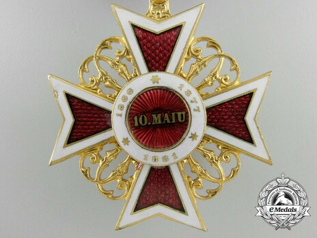 Order of the Romanian Crown, Type I, Civil Division, Officer's Cross Reverse