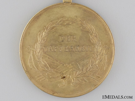 Type VIII, Gold Medal (with oval suspension) Reverse