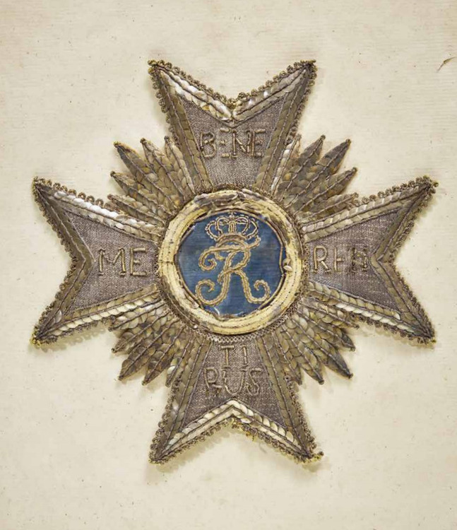 Wurttemburg%2c+order+of+military+merit%2c+type+i%2c+breast+star+%28in+silver+thread%2c+1806 1815%29%2c+andreas+thies%2c+obv+