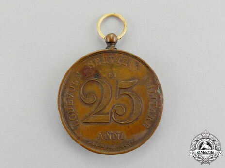 Military Long Service Medal, in Bronze Reverse