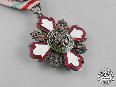 Order for Incentive to Humanity (Red Cross), II Class (for Men) Reverse