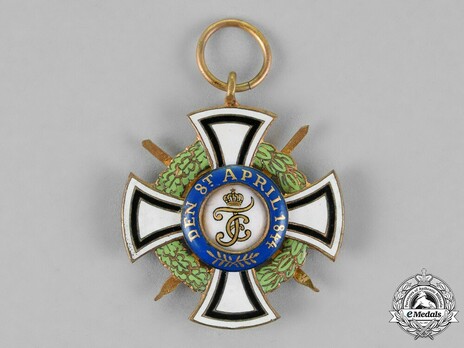 House Order of Hohenzollern, Type II, Military Division, II Class Honour Cross (in silver gilt) Reverse
