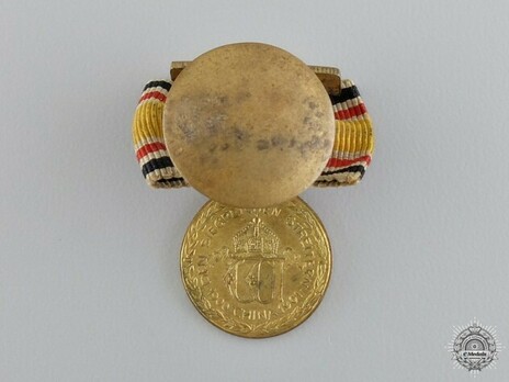 Miniature China Commemorative Medal, for Combatants (with one clasp) Reverse