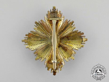 Order of the White Eagle, Type II, Civil Division, I Class Breast Star Reverse