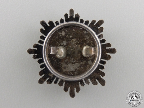 Miniature 2nd Class Cross Breast Star (white distinction) Reverse