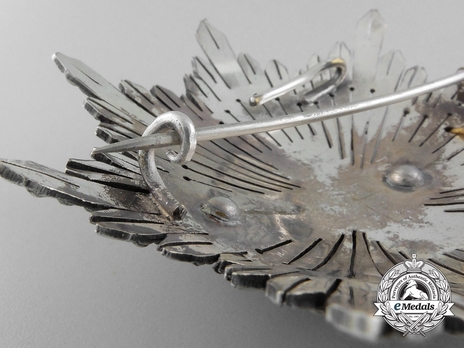 2nd Class Breast Star (white distinction pension) Reverse
