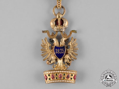 Order of the Iron Crown, Type III, Military Division, III Class (lower class) Reverse