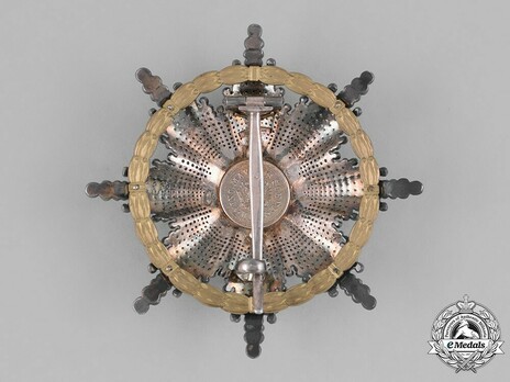 Order of Franz Joseph, Type II, Military Division, Commander Breast Star (with gold swords) Reverse