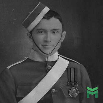 John Adams, Manitoba Dragoons wearing the Queen's South Africa Medal