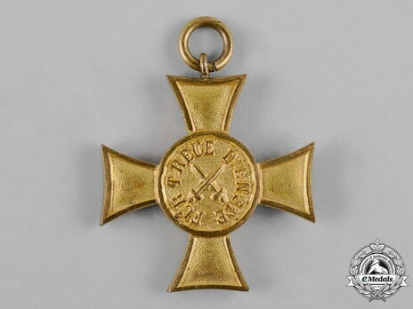 Long Service Decoration, Type IV, I Class Gold Cross Reverse