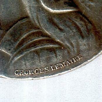 Silver Medal (intermediate version, with "MAROC" clasp, stamped "GEORGES LEMAIRE," 1913) Obverse Detail