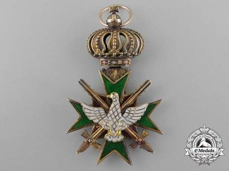 Order of the White Falcon, Type II, Military Division, I Class Knight Obverse