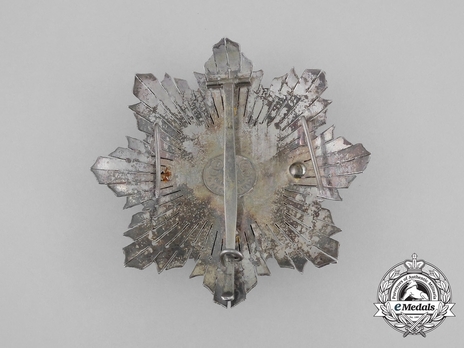 2nd Class Breast Star (white distinction) (with Fleur de Lys and Royal Crown) (Gold and Silver) Reverse