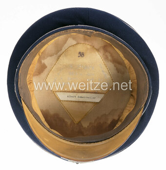 Reichsbahn Bahnschutzpolizei Enlisted Ranks Visor Cap Interior