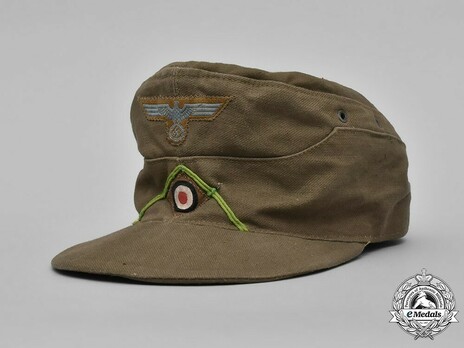 German Army Panzer Grenadier NCO/EM's Tropical Visored Field Cap M43 with Soutache Profile