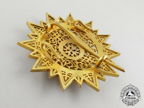 Order of the Star of Ethiopia, Grand Cross Breast Star (in Bronze gilt) Reverse