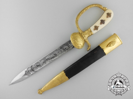 Forestry Administrative Official Hunting Cutlass by C. Eickhorn Obverse with Scabbard