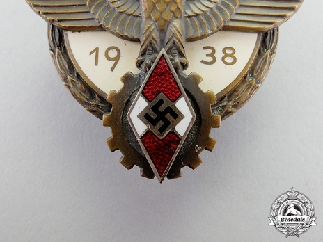 National Trade Competition Victors' Badge, Type II, in Bronze (1938) Obverse