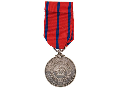 Silver Medal (for Metropolitan Police) Reverse