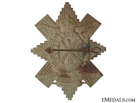 Black Watch (Royal Highland Regiment) of Canada Officers Glengarry Badge Reverse
