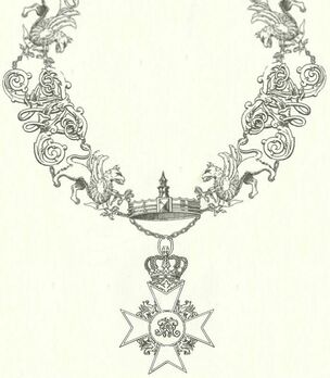 Order of the Wendish Crown, Gold Collar (in gold) Obverse