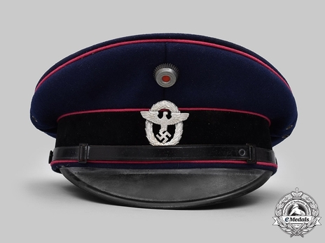 Firefighters Enlisted Ranks Blue Visor Cap Front