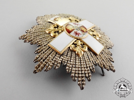 3rd Class Breast Star (white distinction) (with Fleur de Lys and Royal Crown) Obverse