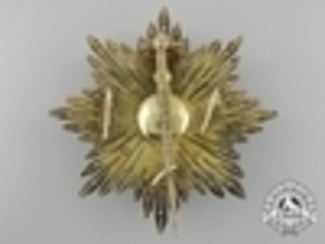 3rd Class Breast Star (white distinction) (with coat of arms of Castile and Leon, and Royal Crown) Reverse