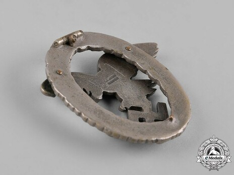 Observer Badge, by C. E. Juncker (in nickel silver) Reverse