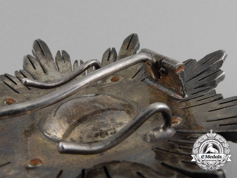 2nd Class Breast Star (red distincion) (with coat of arms of Castile and Leon, and Imperial Crown) Reverse