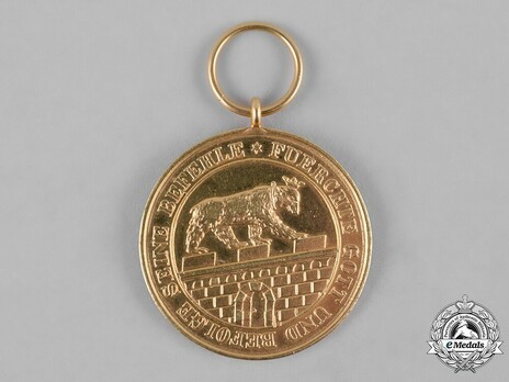 Order of Albert the Bear, Gold Medal of Merit (in gold) Obverse