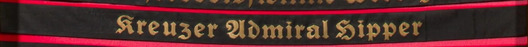 Kriegsmarine Kreuzer Admiral Hipper Cap Tally Ribbon Obverse