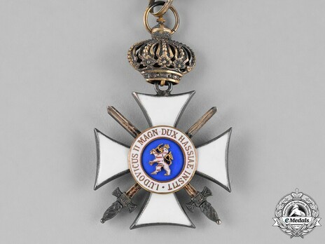 Order of Philip the Magnanimous, Type II, I Class Knight's Cross with Swords (with crown) Reverse
