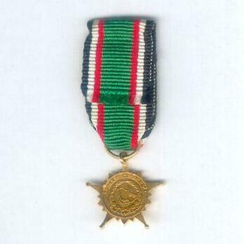 Miniature Gulf Co-operation Gulf Medal, I Class Star Reverse