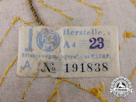NSDAP Blockleiter/B Level Betriebsobmann Type II Ort Level Armband RZM Tag