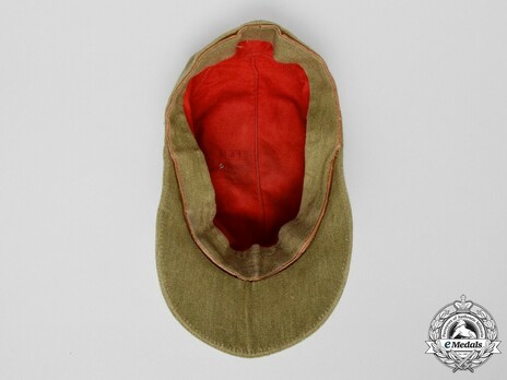 Afrikakorps Heer Artillery & Ordnance NCO/EM's Visored Field Cap with Soutache Interior