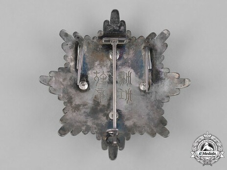 Order of the Auspicious Clouds, II Class Grand Officer Breast Star Reverse