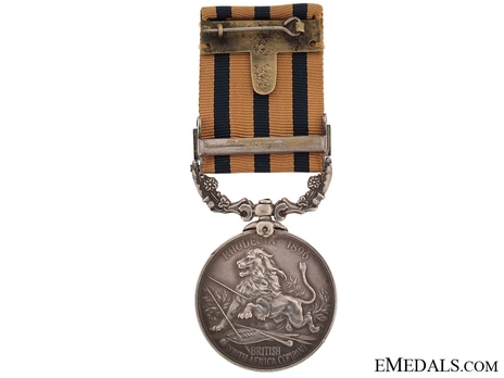 Silver Medal (for Rhodesia 1896, with "MASHONALAND 1897" clasp) Reverse
