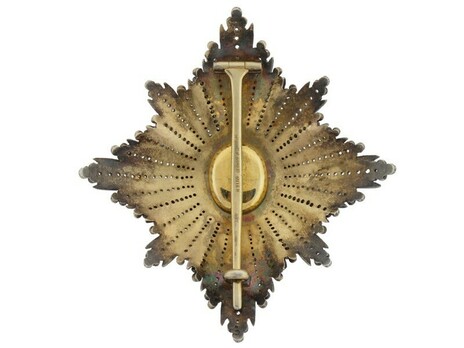 Order of the White Eagle, Type II, Civil Division, I Class Breast Star Reverse