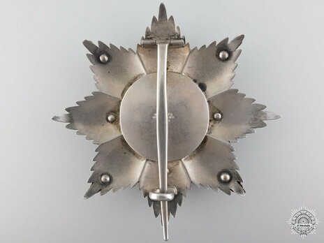 Order of the White Falcon, Type II, Military Division, Grand Cross Breast Star Reverse