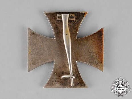 Iron Cross I Class, by P. Meybauer (early pin, marked) Reverse