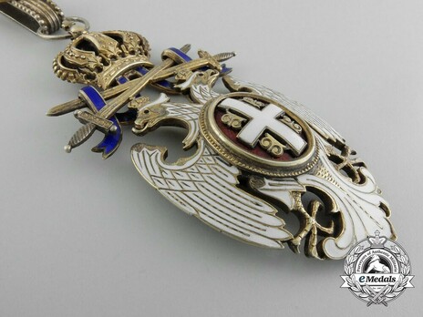 Order of the White Eagle, Type II, Military Division, II Class (with oak leaf) Obverse