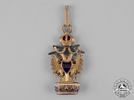 Order of the Iron Crown, Type III, Military Division, II Class (lower class & silver swords) Reverse