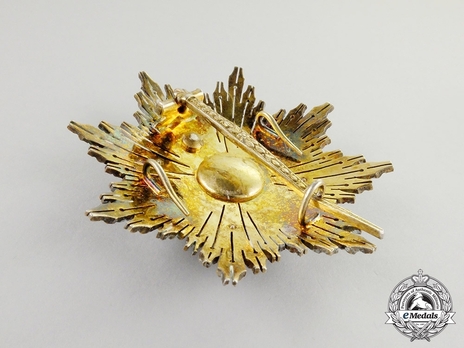 3rd Class Breast Star (white distinction) (with coat of arms of Castile and Leon, and Imperial Crown) Reverse