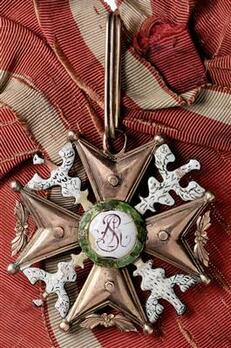 Order of Saint Stanislaus, Type I, Civil Division, I Class Cross (in gold, c.1765) Reverse