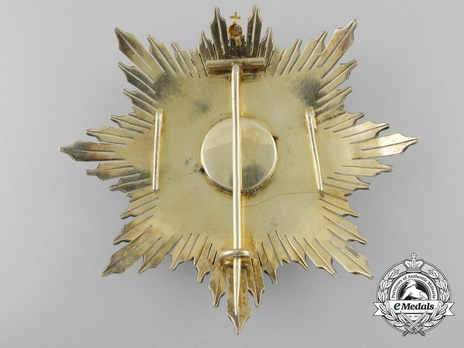 3rd Class Breast Star (white distinction) (1900) Reverse