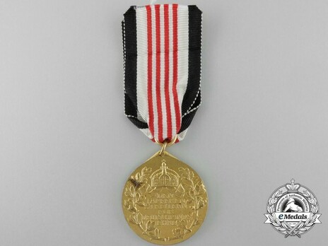 Colonial Medal (for soldiers of European descent, in bronze gilt) Reverse