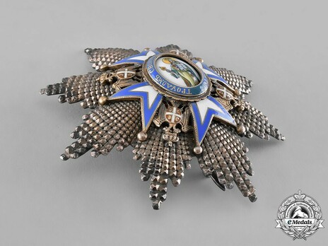 Order of Saint Sava, Type III, I Class Breast Star Obverse